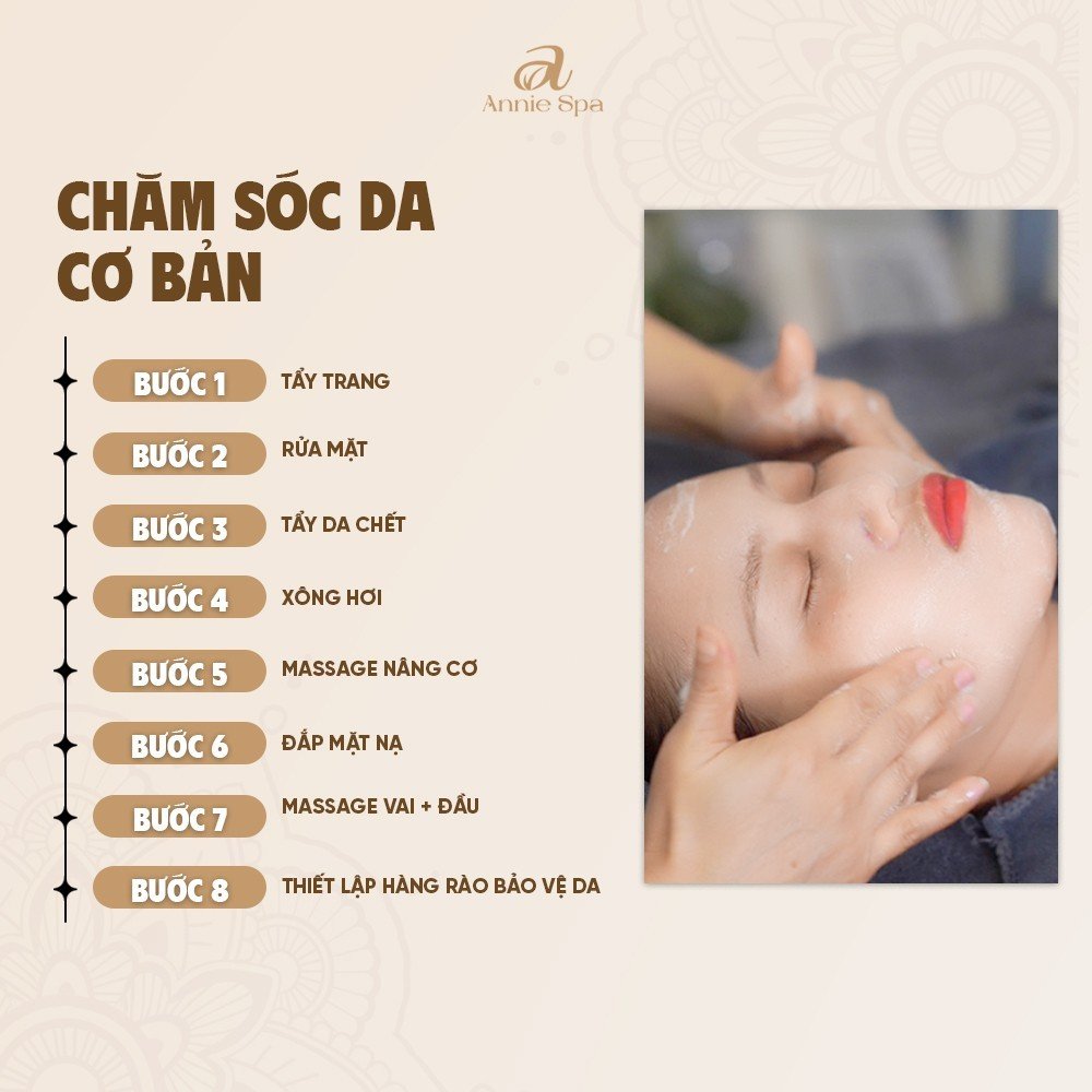 Quy trình chăm sóc da cơ bản tại Annie Spa